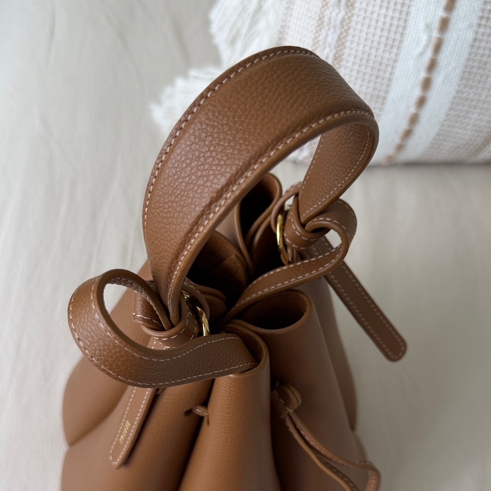 Polene Tan Leather Mini Bag with Gold Accents - Picture 5 of 5